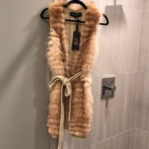 Linda Richards Fur Sweater Vest